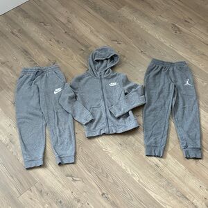 Nike Kids Gray Sweatpants & Hoodie Set